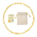 Colar De Âmbar Báltico Polido / 33 Cm - Frete Gratis